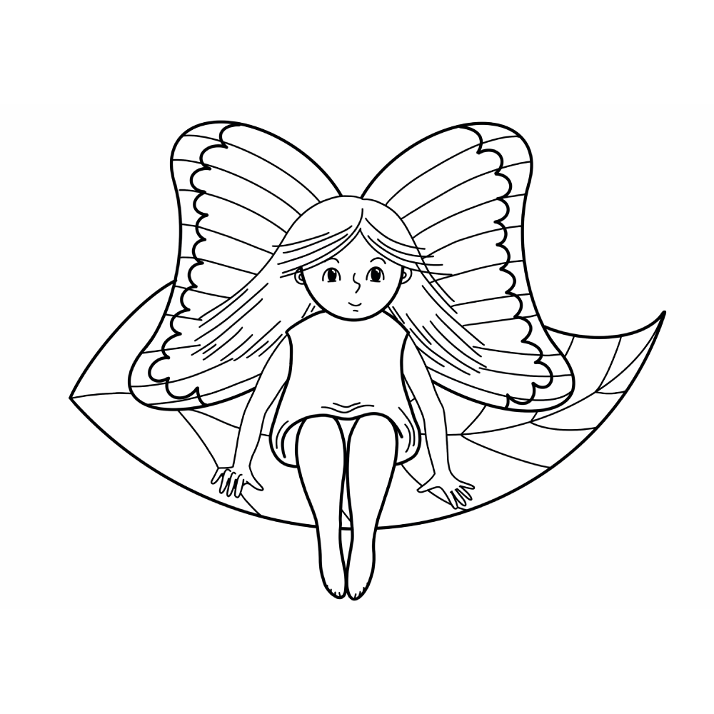 Colouring Picture - Fairy