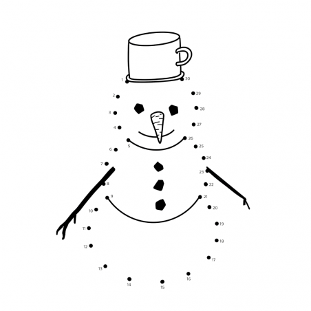 Connect the Dots - Snowman